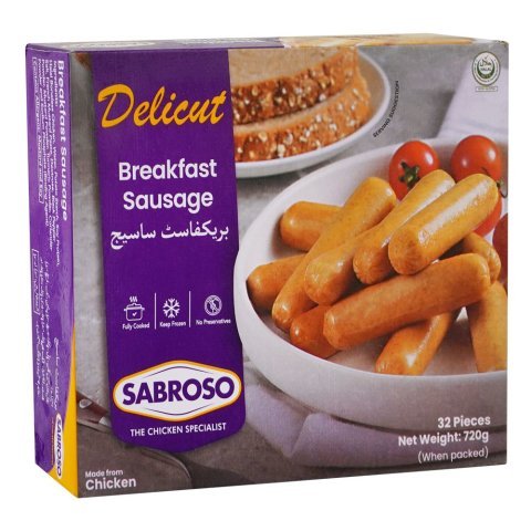 Sabroso Breakfast Sausage, 720g, 32-Pack