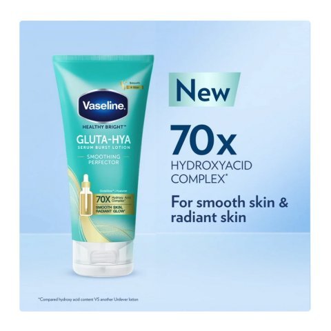 Vaseline Healthy Bright Gluta-Hya Serum Burst Lotion, For Face & Body, 300ml