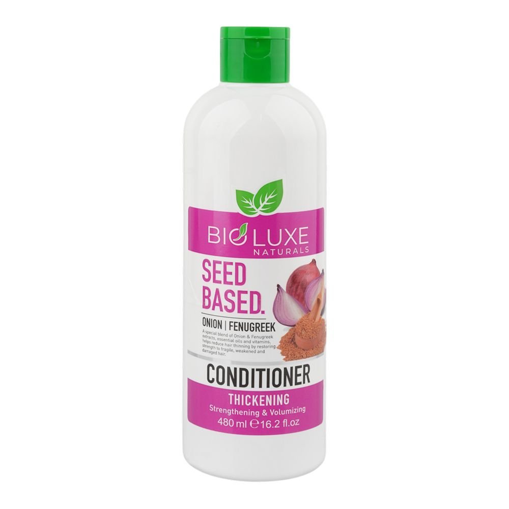 Bio Luxe Naturals Seed Based Onion Thickening Conditioner, Niacinamide, For Thick Hair, 480ml