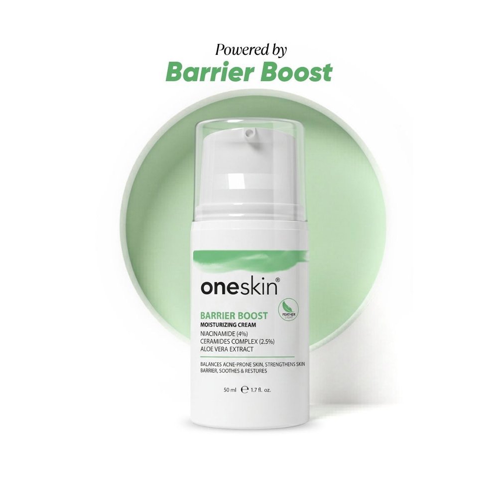 Oneskin Ceramides Complex 2.5% Aloe Vera Barrier Boost Moisturizing Cream, Niacinamide, Shea Butter, For Acne-Prone Skin, 50ml