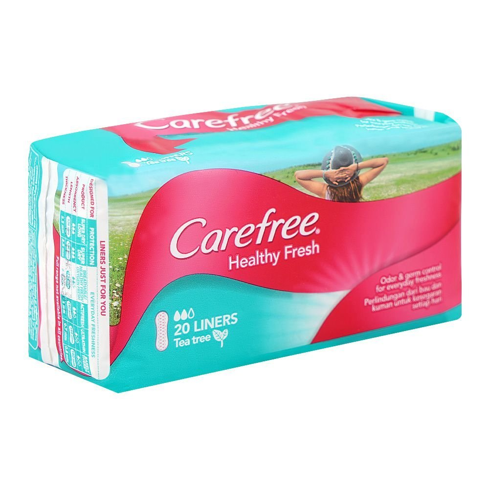 Carefree Healthy Fresh Tea Tree Pantyliners, 20-Pack