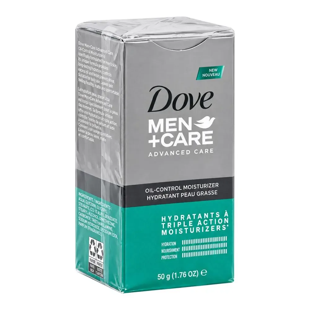 Dove Men Advance Care Oil Control Moisturizer, Stearic Acid, Niacinamide, For Hydrated Skin, 50g