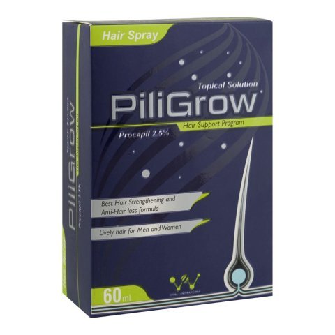 Piligrow Topical Solution Anti Hair Loss Spray, For Men & Women, 60ml