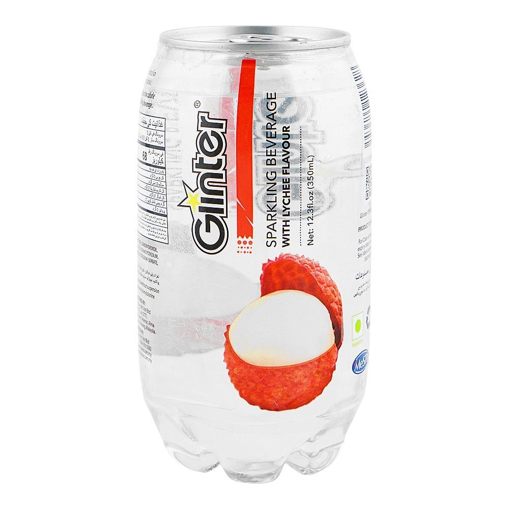 Glinter Lychee Sparkling Drink Can, 350ml