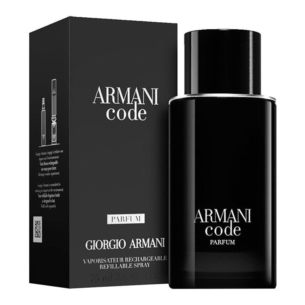 Giorgio Armani Code Men Rechargeable Refillable Spray, Eau De Toilette, For Men, 75ml
