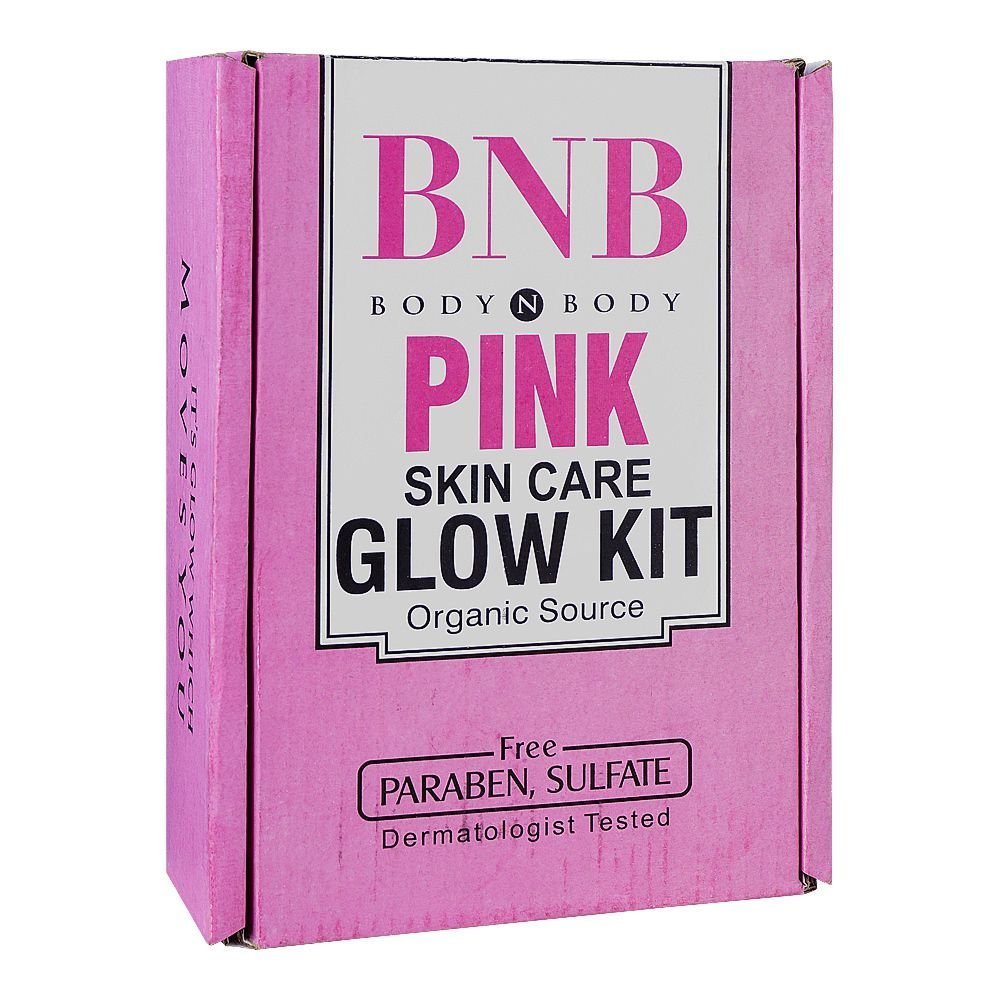 BNB Organic Source Skin Care Pink Glow Kit, SPF 60 Serum, Face Wash, Scrub, Mask