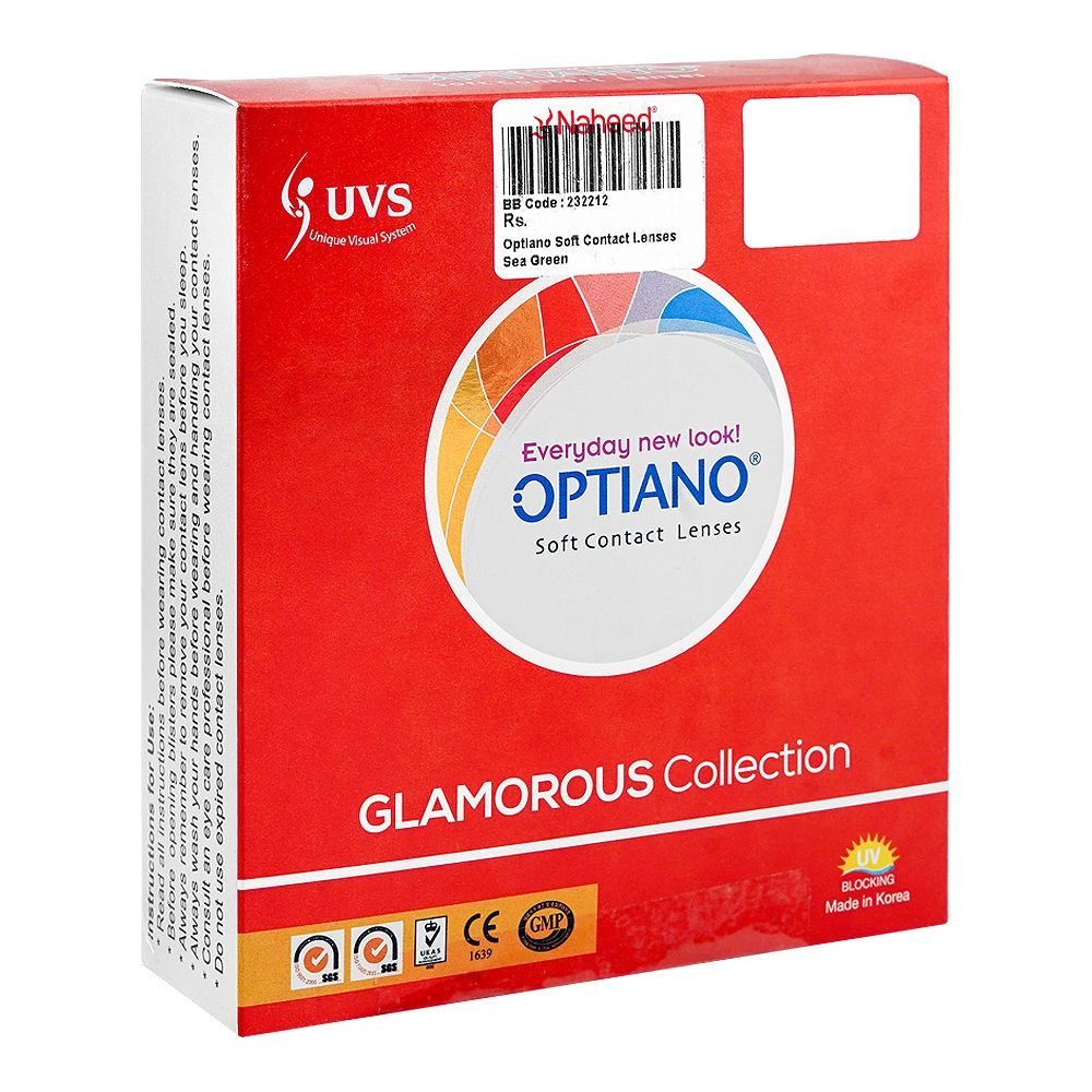 Optiano Soft Contact Lenses, Sea Green