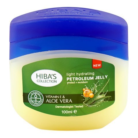 Hiba's Collection Vitamin E & Aloe Vera Light Hydrating Petroleum Jelly, 100ml