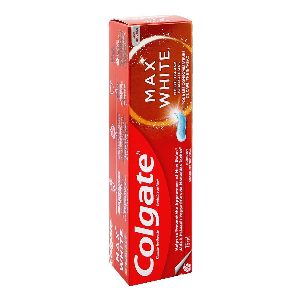 Colgate Max White Coffee, Tea And Tobacco Flouride Toothpaste, 75ml