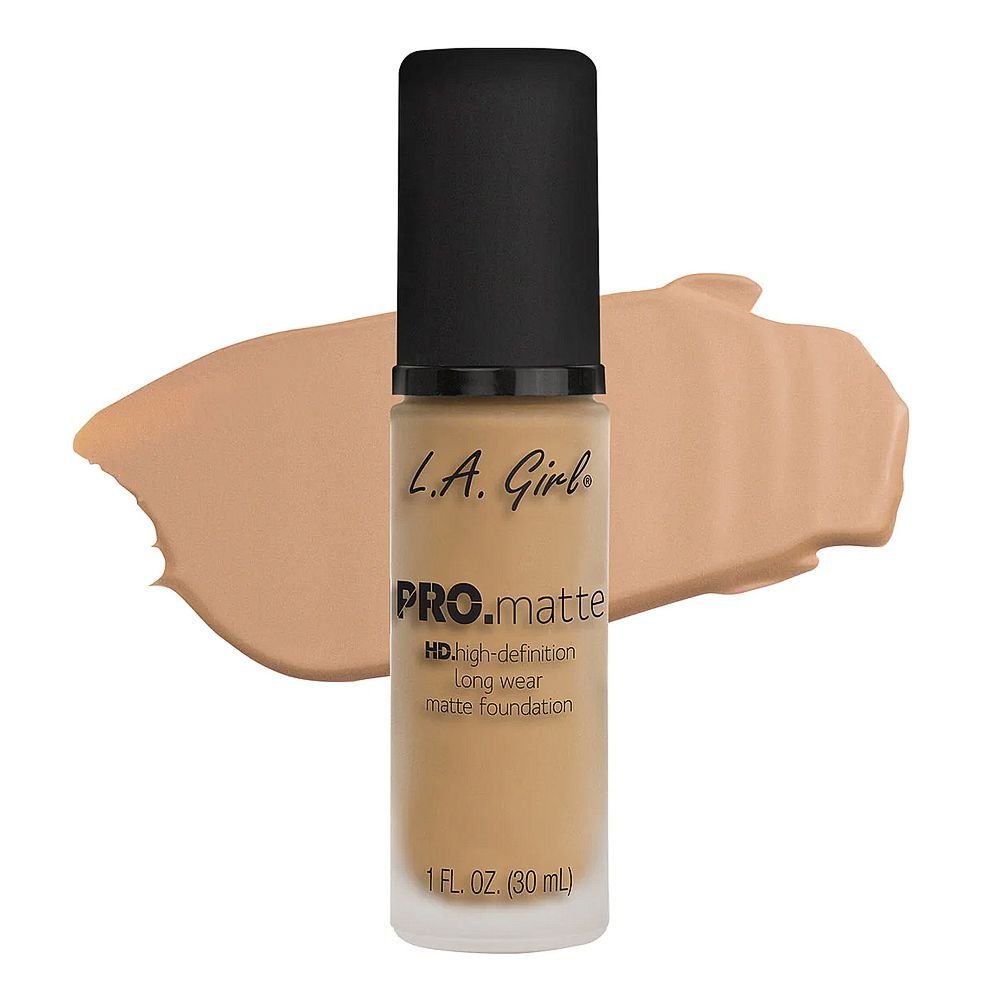 L.A. Girl Pro Matte HD Long Wear Matte Liquid Foundation, 30ml, GLM717 Soft Beige