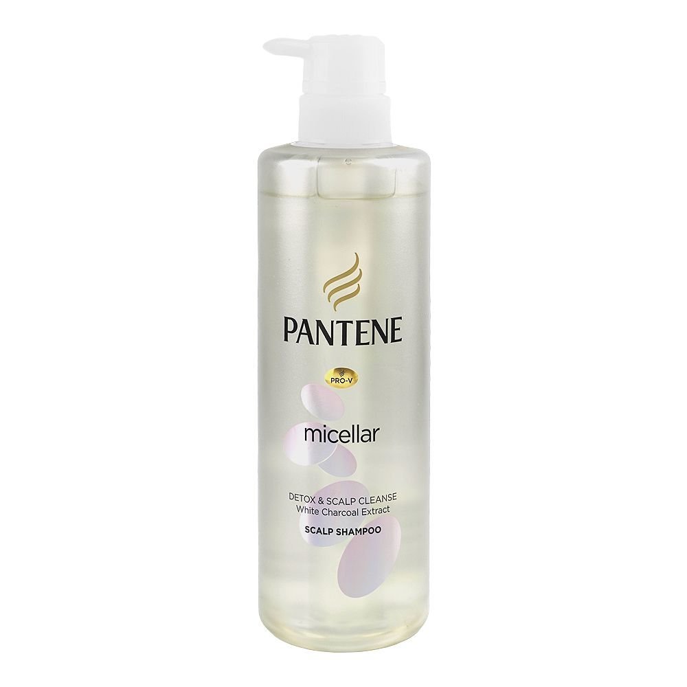 Pantene Pro-V Micellar Detox & Scalp Cleanse White Charcoal Extract Scalp Shampoo, 530ml