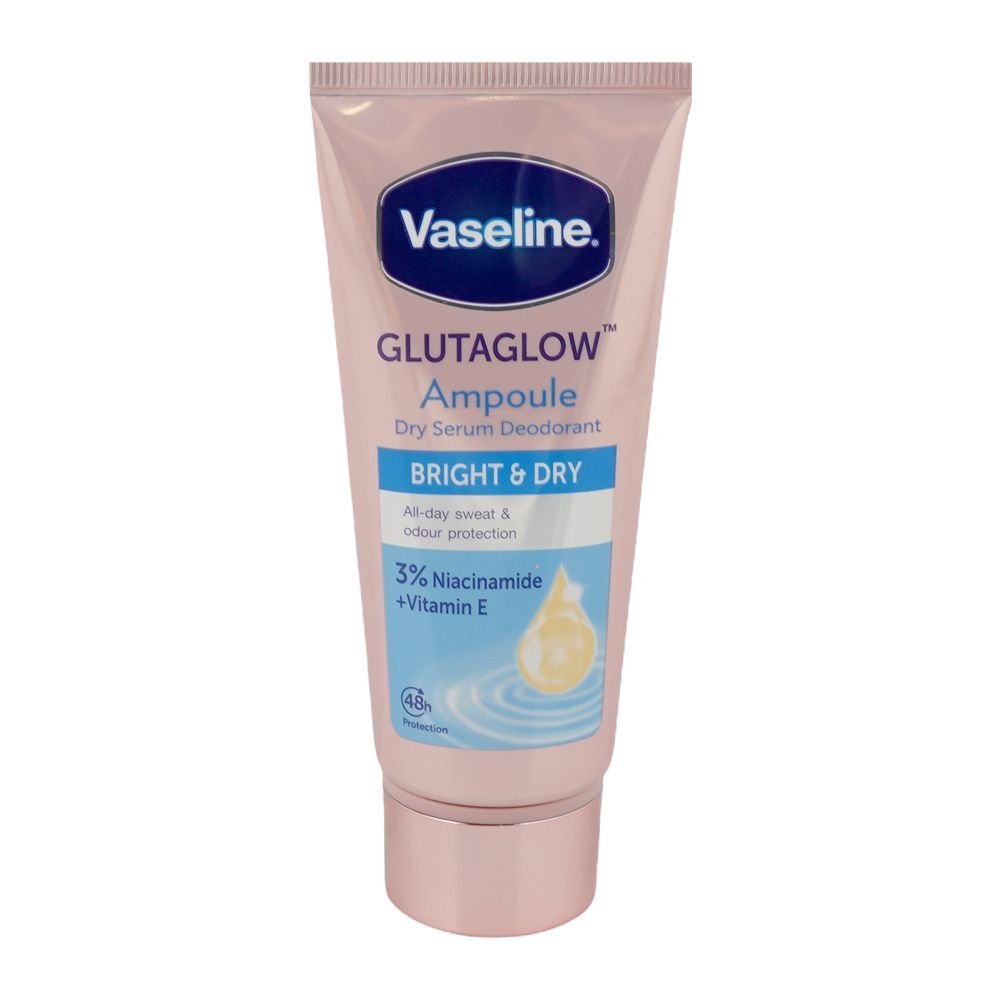 Vaseline Gluta Glow Ampoule Bright & Dry Serum Deodorant, Niacinamide + Vitamin E, 45ml