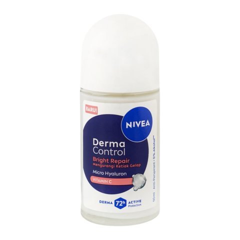 Nivea Derma Control Bright Repair Roll On, Anti-Perspirant, Alcohol Free, Vitamin C, 50ml