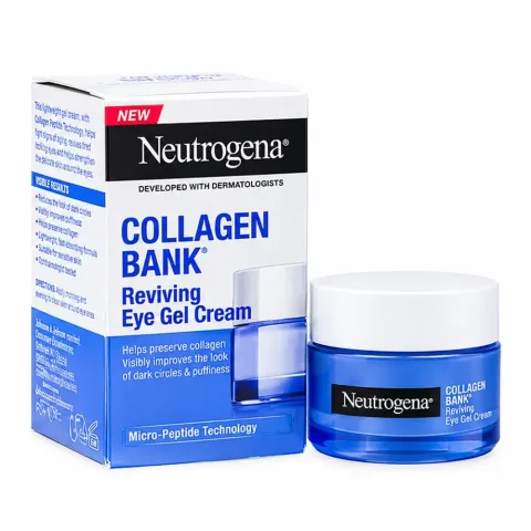 Neutrogena Collagen Bank Reviving Eye Gel Cream, Niacinamide, Citric Acid, For Dark Circle, 15g