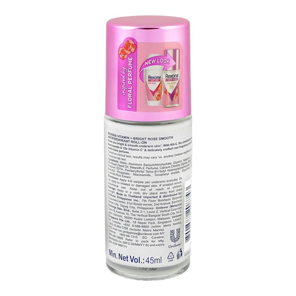 Rexona Natural Brightening Fresh Rose Anti-Perspirant Roll On, For Women, 50ml