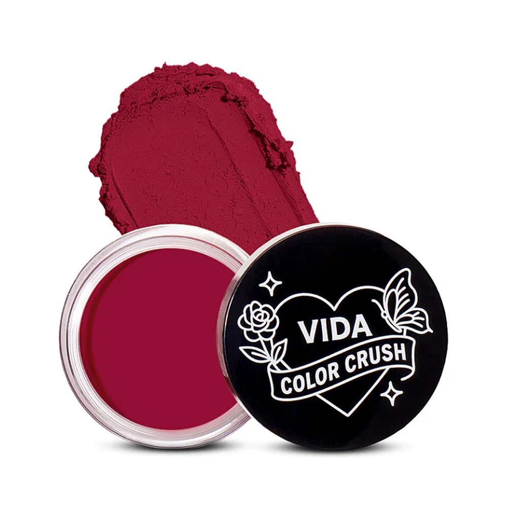 Vi'da New York Color Crush Matte Cream Lip & Cheek Tint, 02 Dusk Petal, 8g