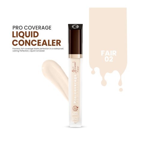 Sweet Face Pro-Coverage Waterproof Matt Finish Concealer, 02 Fair