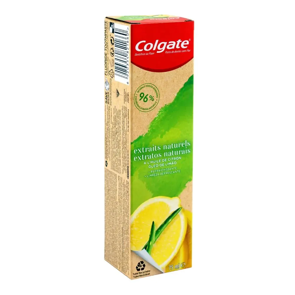 Colgate Natural Extract With Lemon Oil + Refreshing Clean Toothpaste, 75ml