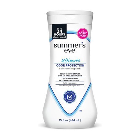 Summer's Eve Ultimate Odor Feminine Cleansing Wash, Dyes & Paraben Free, 444ml