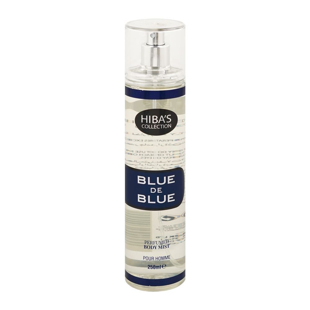 Hiba's Collection Blue De Blue Perfumed Pour Homme Body Mist, For Men, 250ml