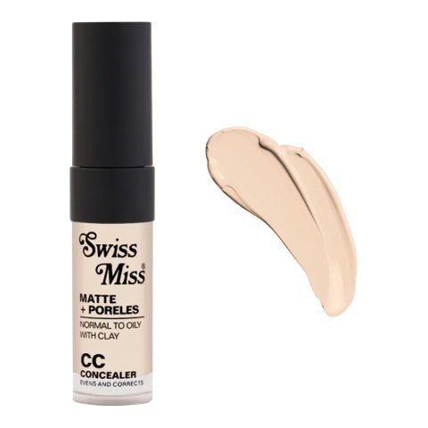 Swiss Miss Matte + Poreless Normal To Oily With Clay CC Concealer, SM01 Pearl Ivory, 6ml