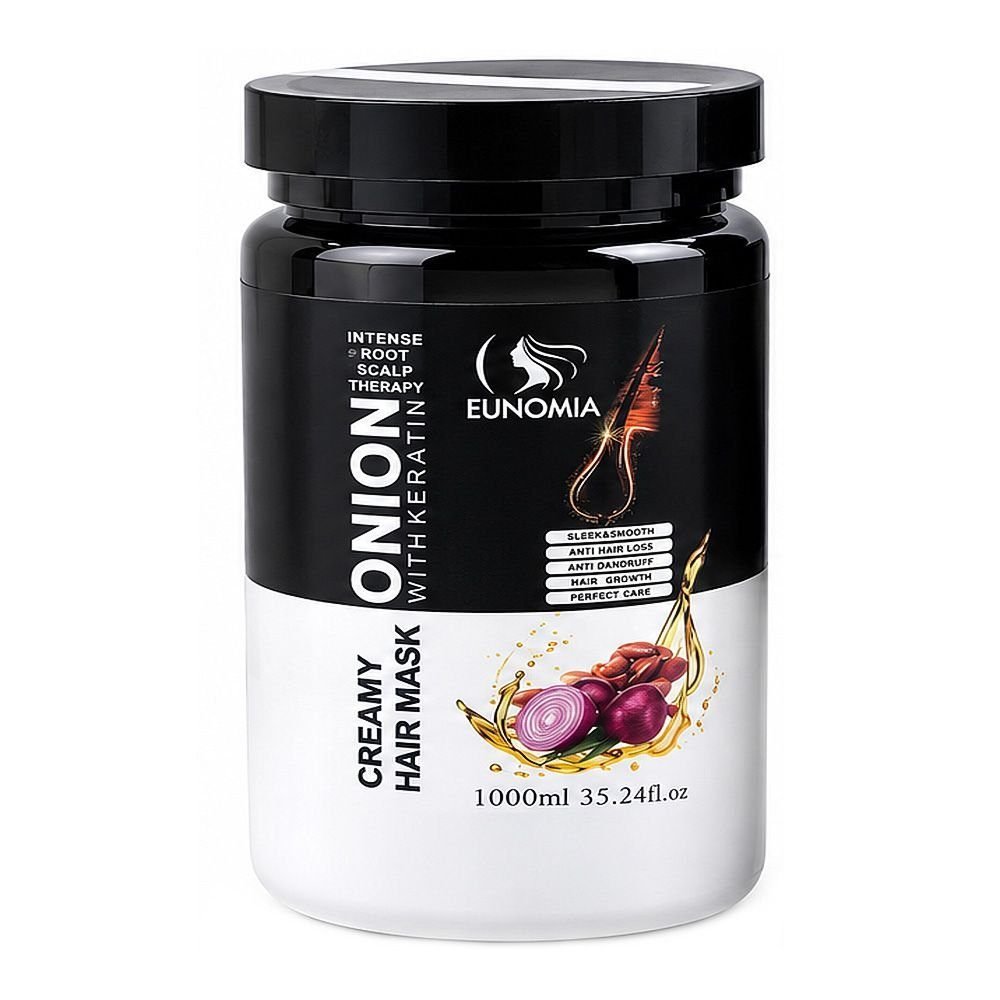 Eunomia Onion With Keratin Creamy Hair Mask, Keratin, Citric Acid, For Hair Loss, 1000ml