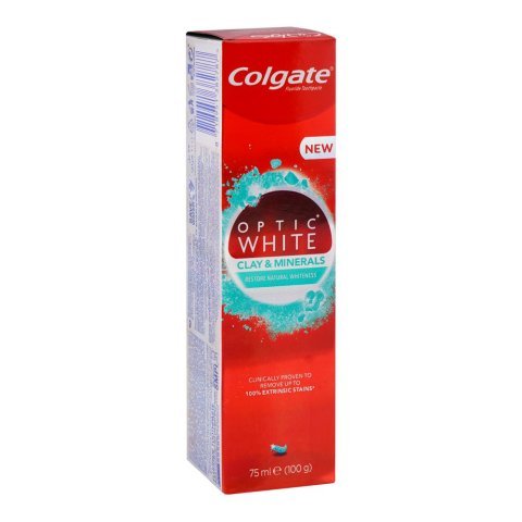 Colgate Optic White Clay & Minerals Toothpaste, 75ml