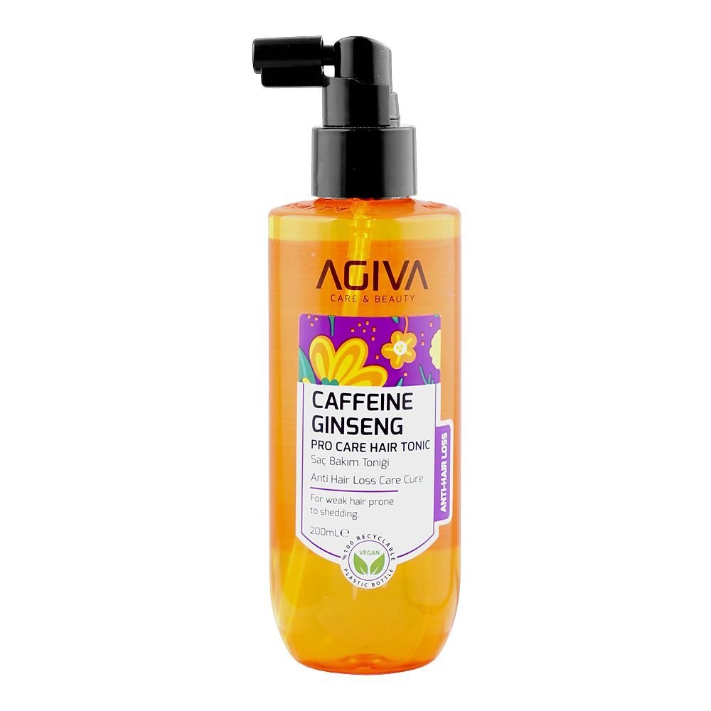 Agiva Care & Beauty Caffeine Ginseng Pro Care Anti Hair Loss Hair Tonic, Niacinamide, For Weak Hair, 200ml