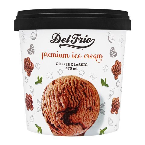 Delfrio Coffee Classic Premium Ice Cream, 475ml