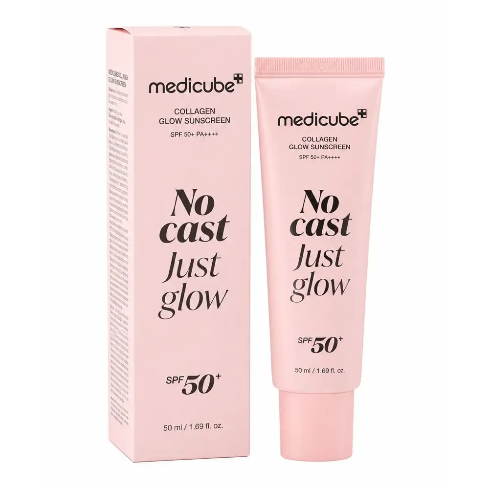 Medicube No Cast just Glow Collagen Glow Sunscreen, SPF50+ Niacinamide, 50ml