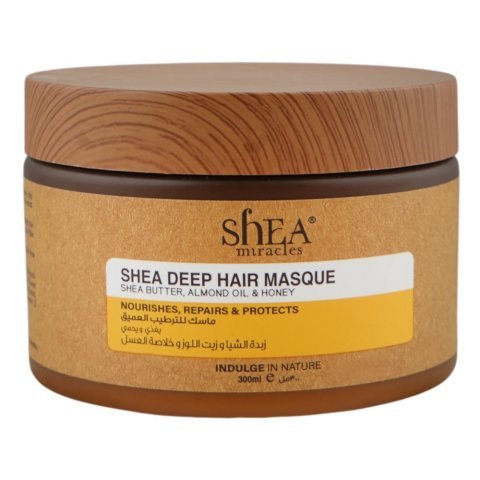 Shea Miracles She Butter, Almond Oil & Honey Shea Deep Hair Masque, For Damaged & Dry Hair, 300ml