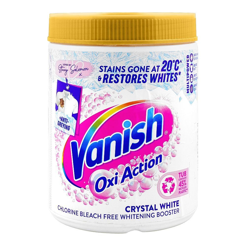 Vanish Oxi Action Crystal White Fabric Powder + Stain Remover, 1KG