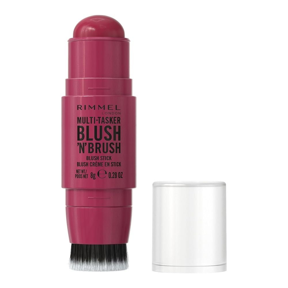Rimmel Multi Tasker Blush 'n' Brush Blush Stick, 200 Fusia Glam, 8g