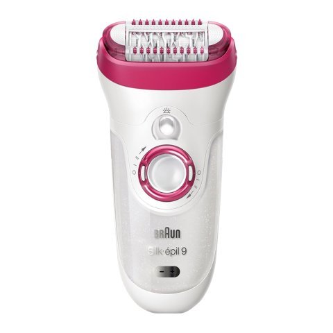 Braun Silk Epil 9 Gift Edition Legs, Body & Face Epilator, White/Red, 9567