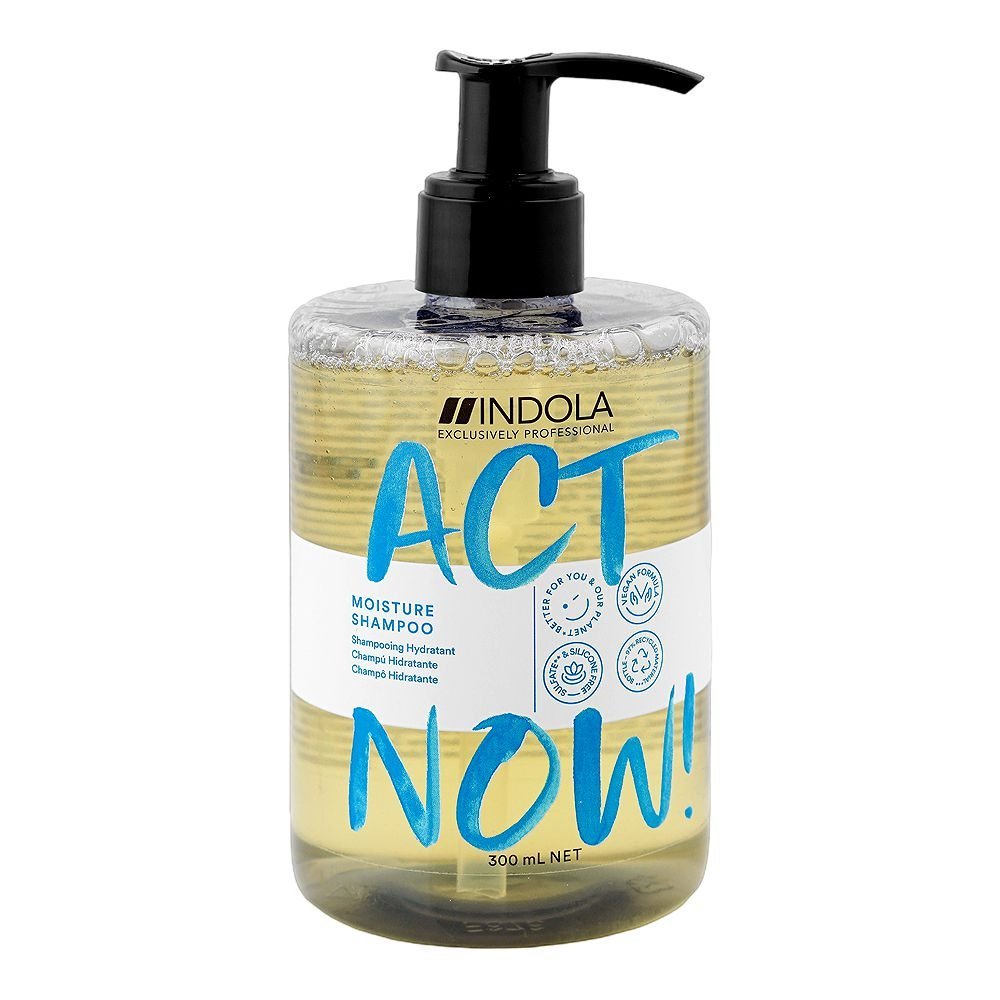 Indola Act Now Moisture Shampoo, Vegan, 300ml