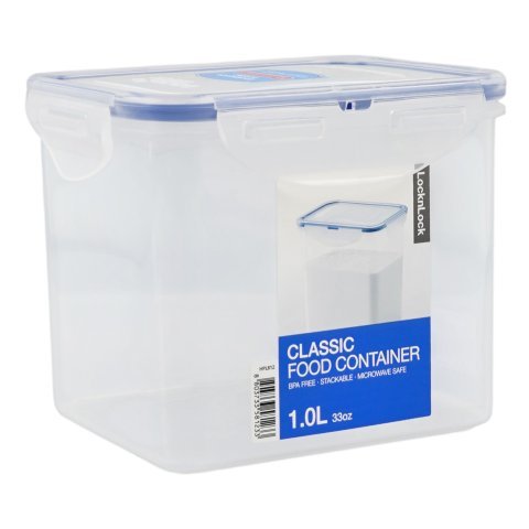 Lock & Lock Rectangular Tall Food Container, BPA Free, 1 Liter, LLHPL812