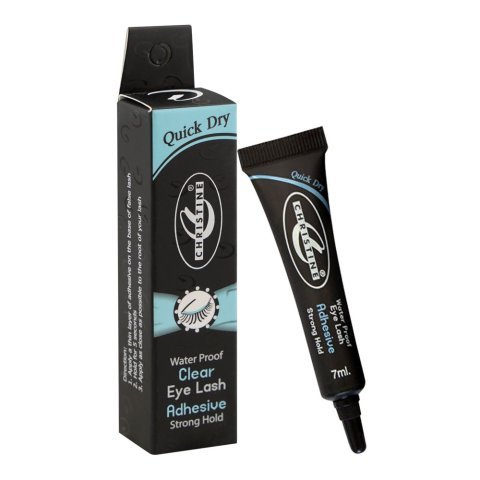 Christine Eye Lash Adhesive Strong Hold, Clear, Waterproof, 7ml