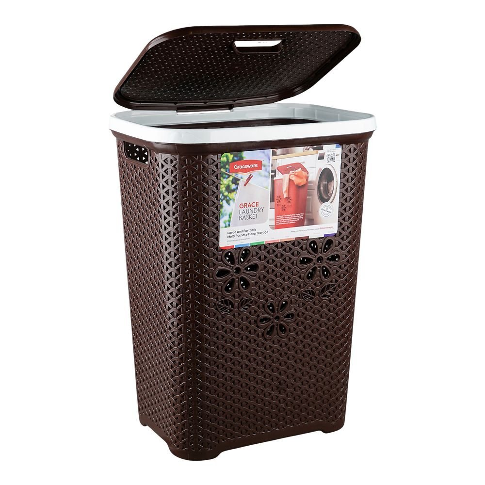 Graceware Laundry Basket, Brown