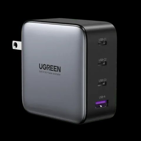 UGreen Nexode Fast Charger, 100W, 3 X USB-C, 1 X USB-A Ports, 40737