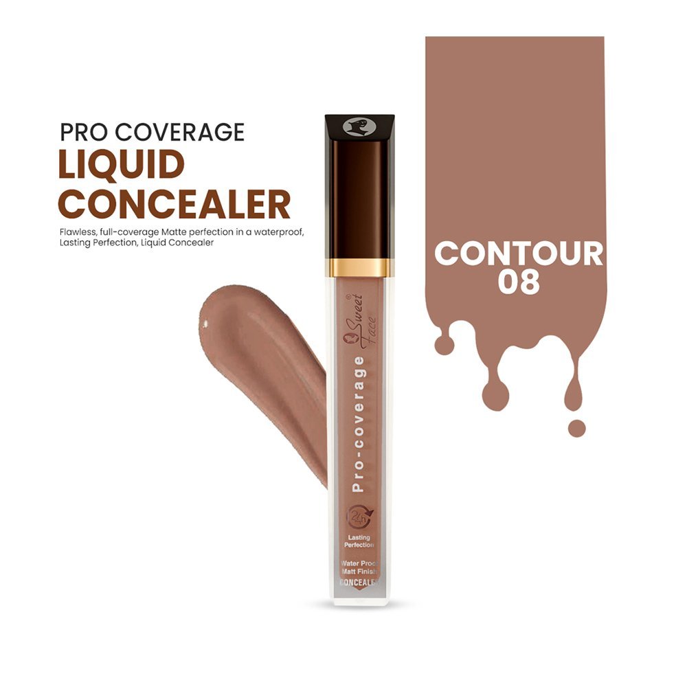 Sweet Face Pro-Coverage Waterproof Matt Finish Concealer, 08 Contour