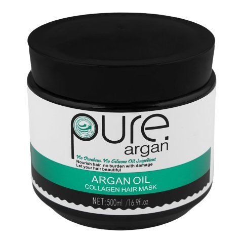 Asiana Pure Argan Oil Collagen Hair Mask, Paraben & Silicone Free, For Damaged Hair, 500ml