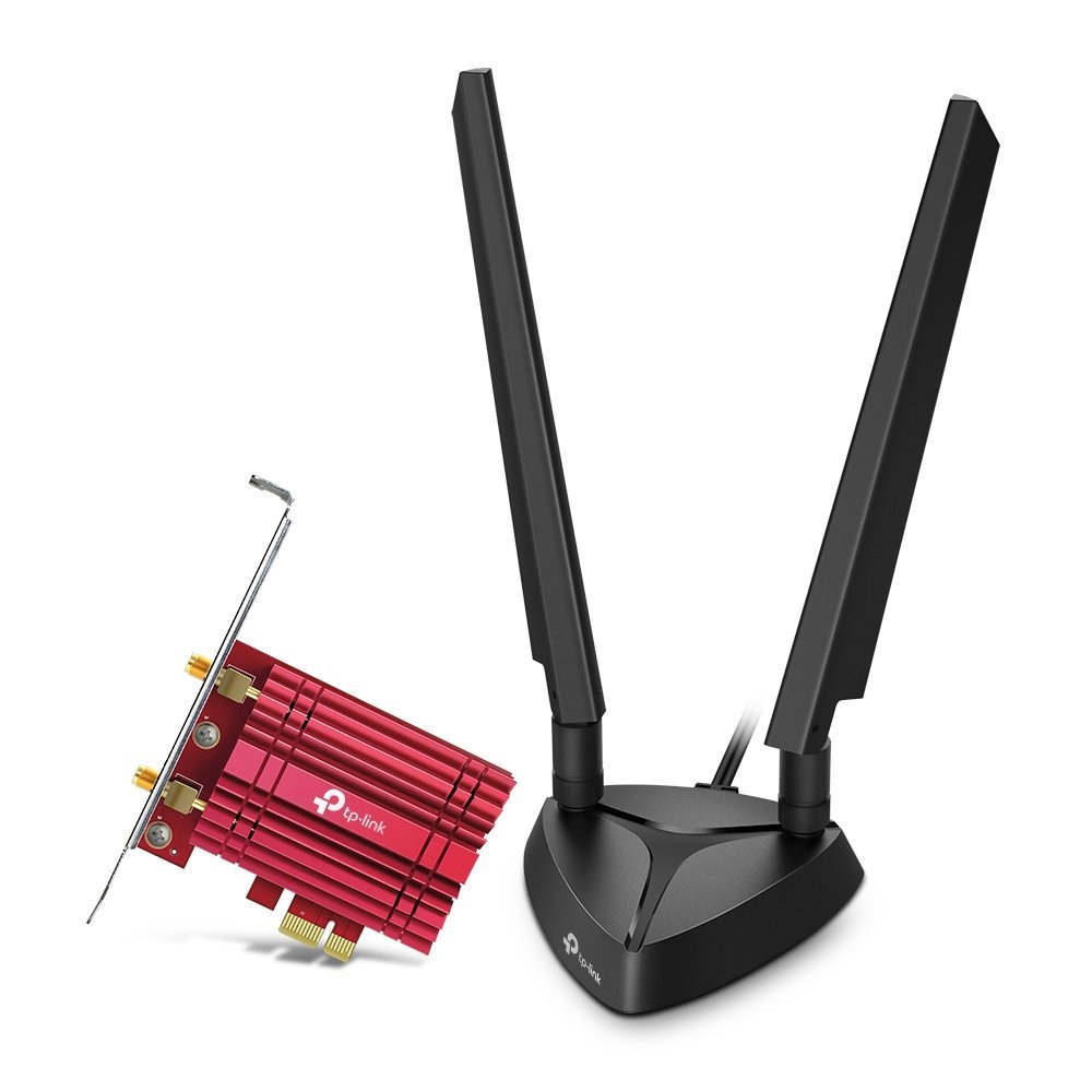 TP-LINK AXE5400 Tri-Band Wi-Fi 6E Bluetooth PCI Express Adapter, 2402 Mbps, 2 X Antennas, Archer TXE75E