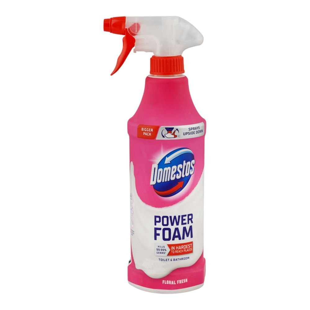 Domestos Power Foam Floral Fresh Toilet & Bathroom Cleaner Trigger, 650ml