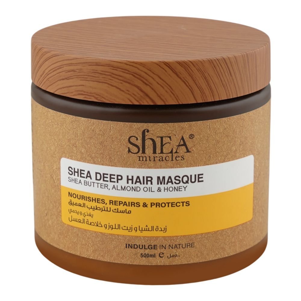Shea Miracles She Butter, Almond Oil & Honey Shea Deep Hair Masque, For Damaged & Dry Hair, 500ml