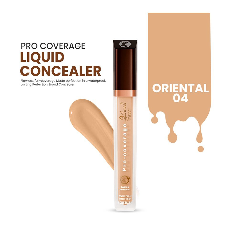 Sweet Face Pro-Coverage Waterproof Matt Finish Concealer, 04 Oriental