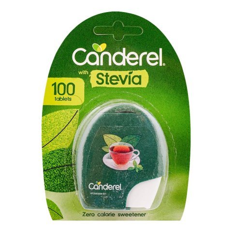 Canderel With Stevia Tablets Sweetener, 100-Pack