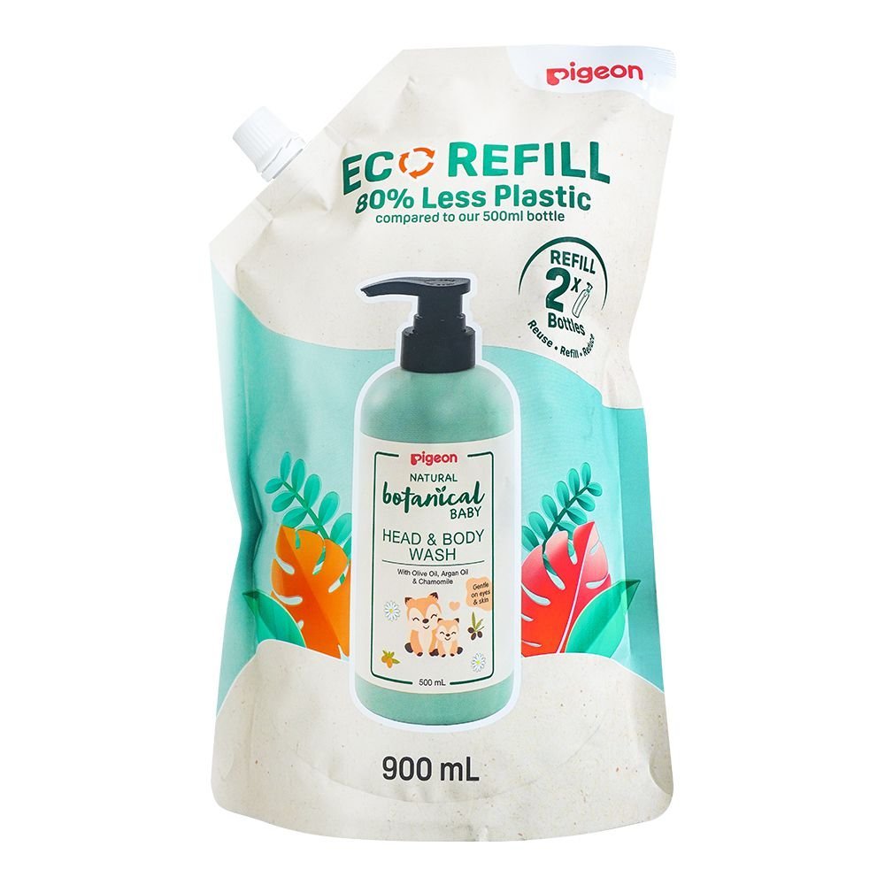 Pigeon Natural Botanical Baby Head & Body Wash, I79799, 900ml