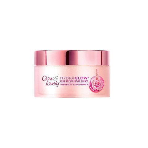 Glow & Lovely Hydra Glow Rose Enrich Serum Cream, Water Light Glow Formula, 60ml