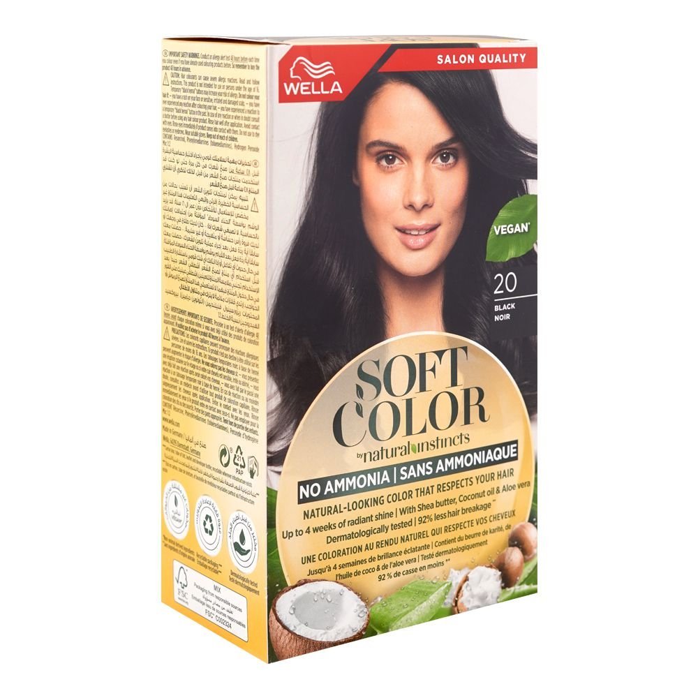 Wella Soft Color Natural Instincts Kit, 2/0 Black