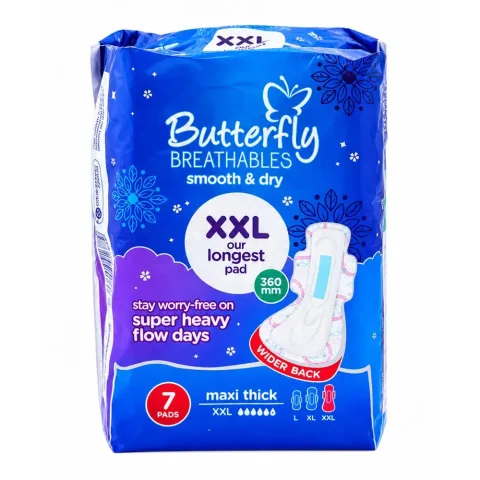 Butterfly Breathables Smooth & Dry Maxi Thick, XXL, 7-Pack